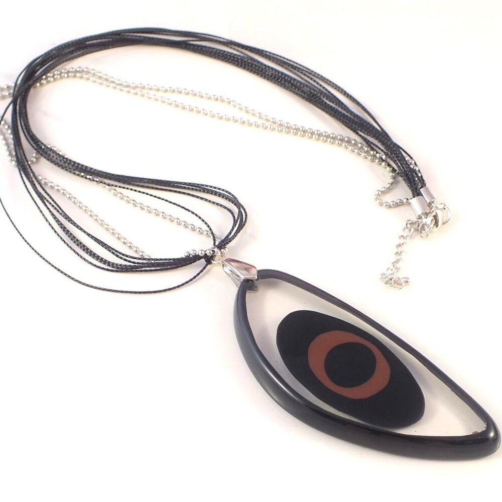 Unique Teardrop Pendant Long Necklace